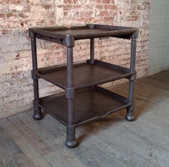 Antique Industrial Cast Iron Three-Tier Table