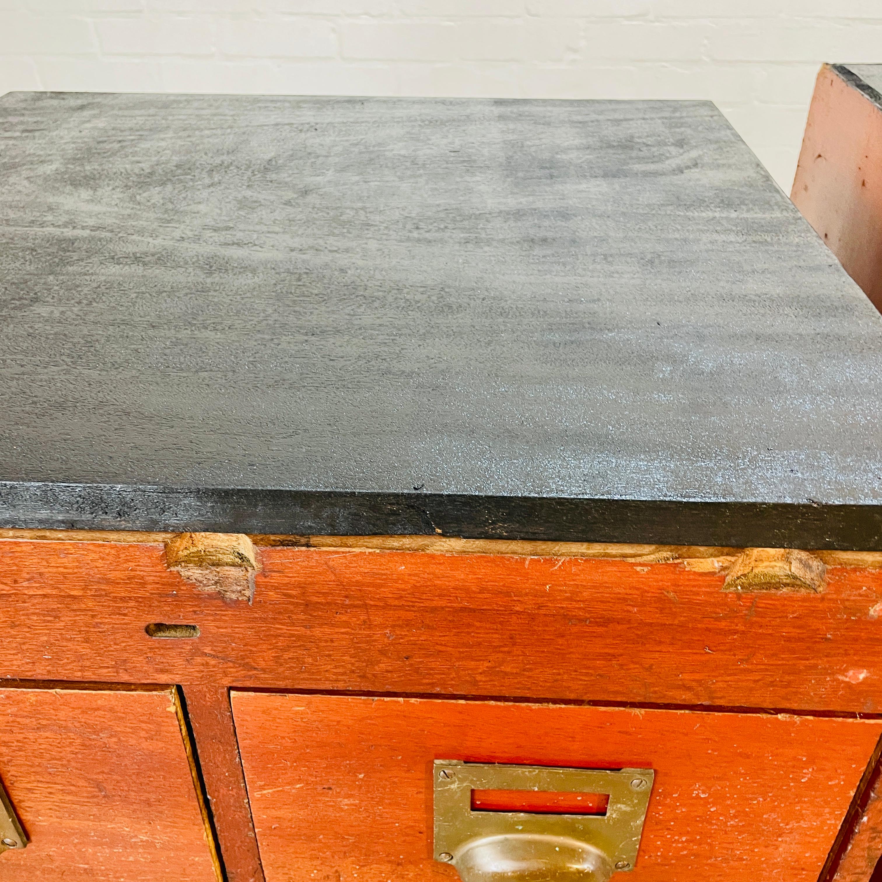 Antique Industrial Chemists Drawers, Set of 2, 1900s For Sale 7