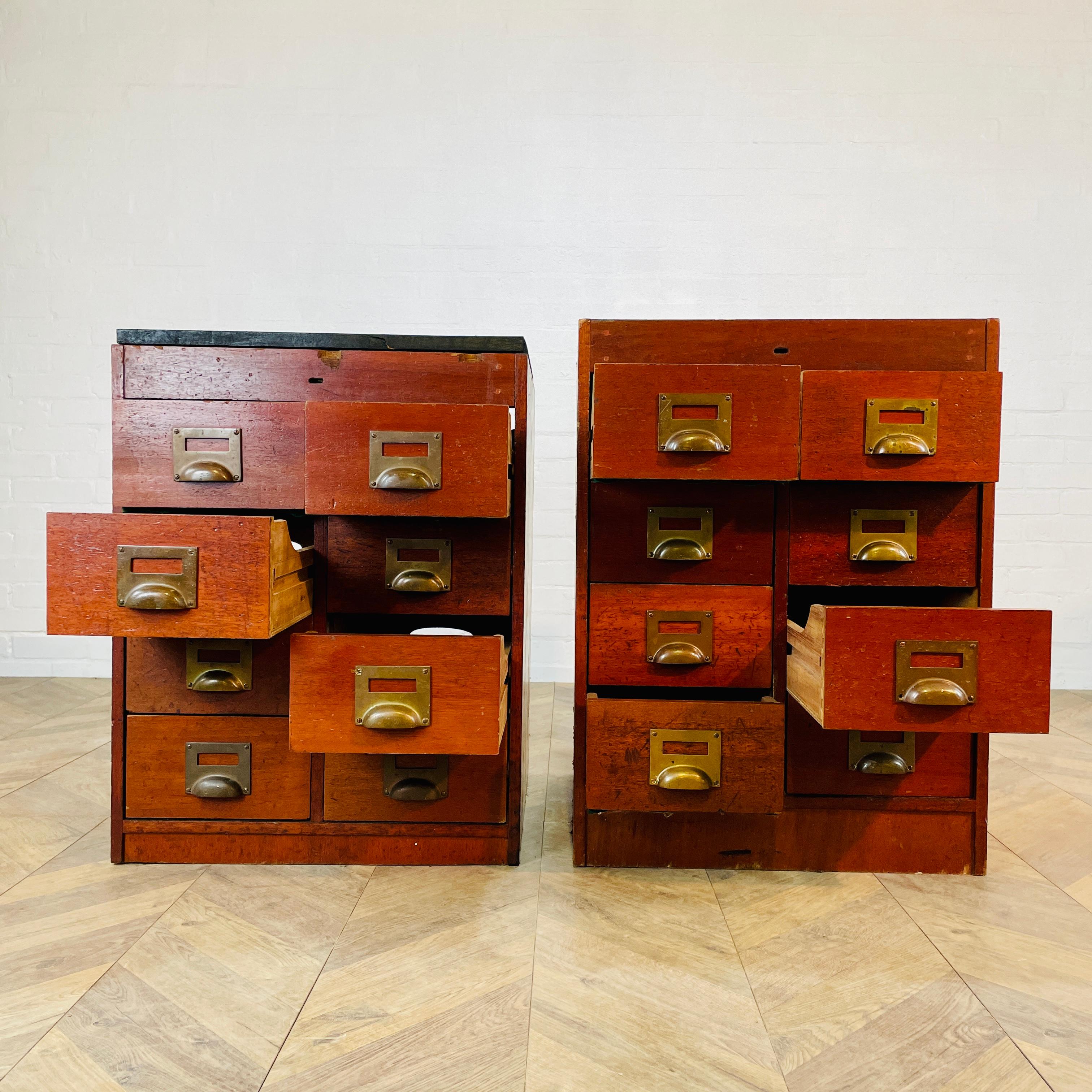Antique Industrial Chemists Drawers, Set of 2, 1900s For Sale 1
