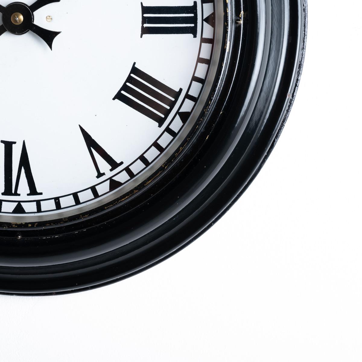 Antique Industrial Clock with Enamelled Steel Dial & Case by Synchronome 8