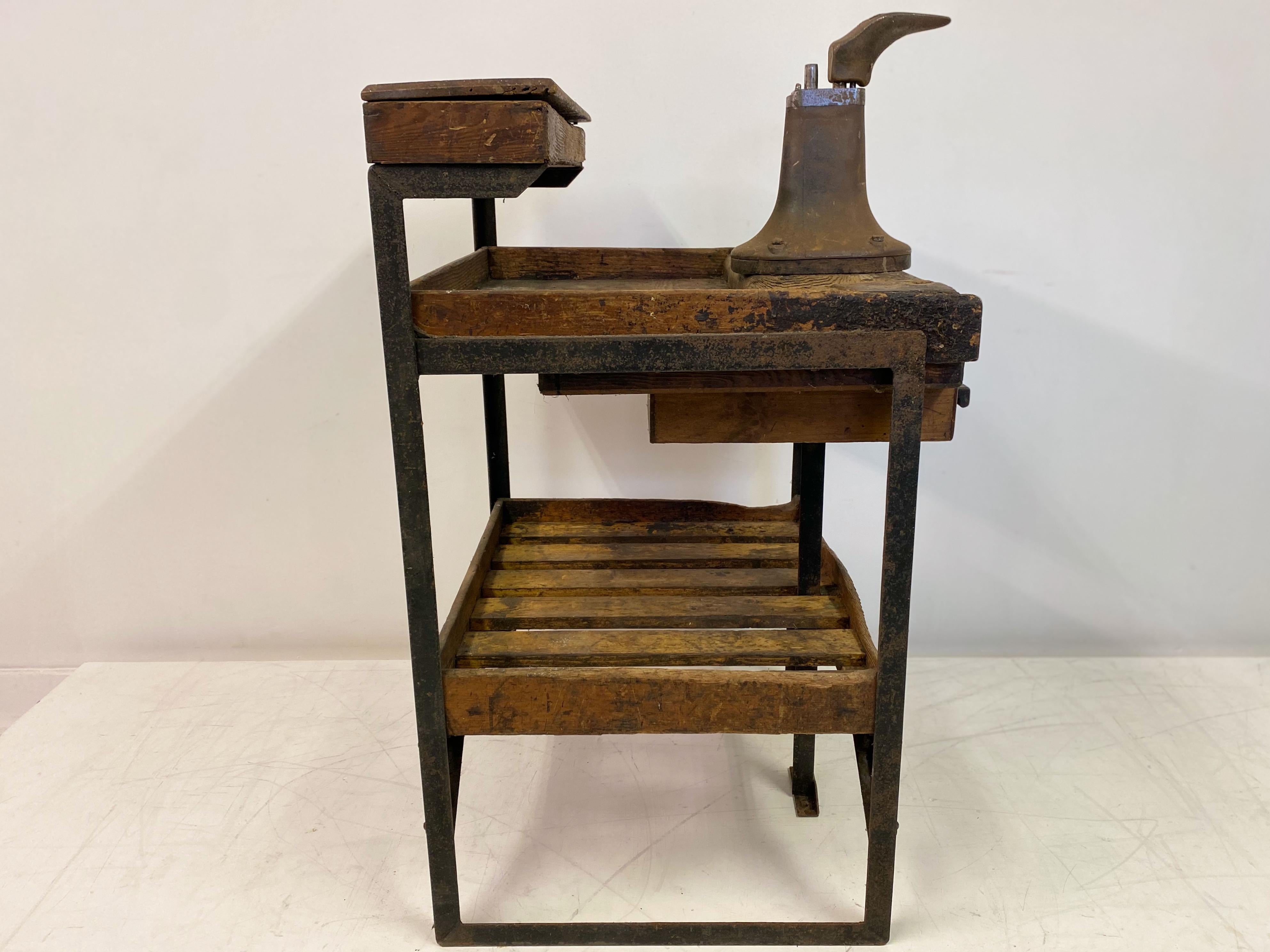 Antique Industrial Cobblers Work Bench For Sale 6