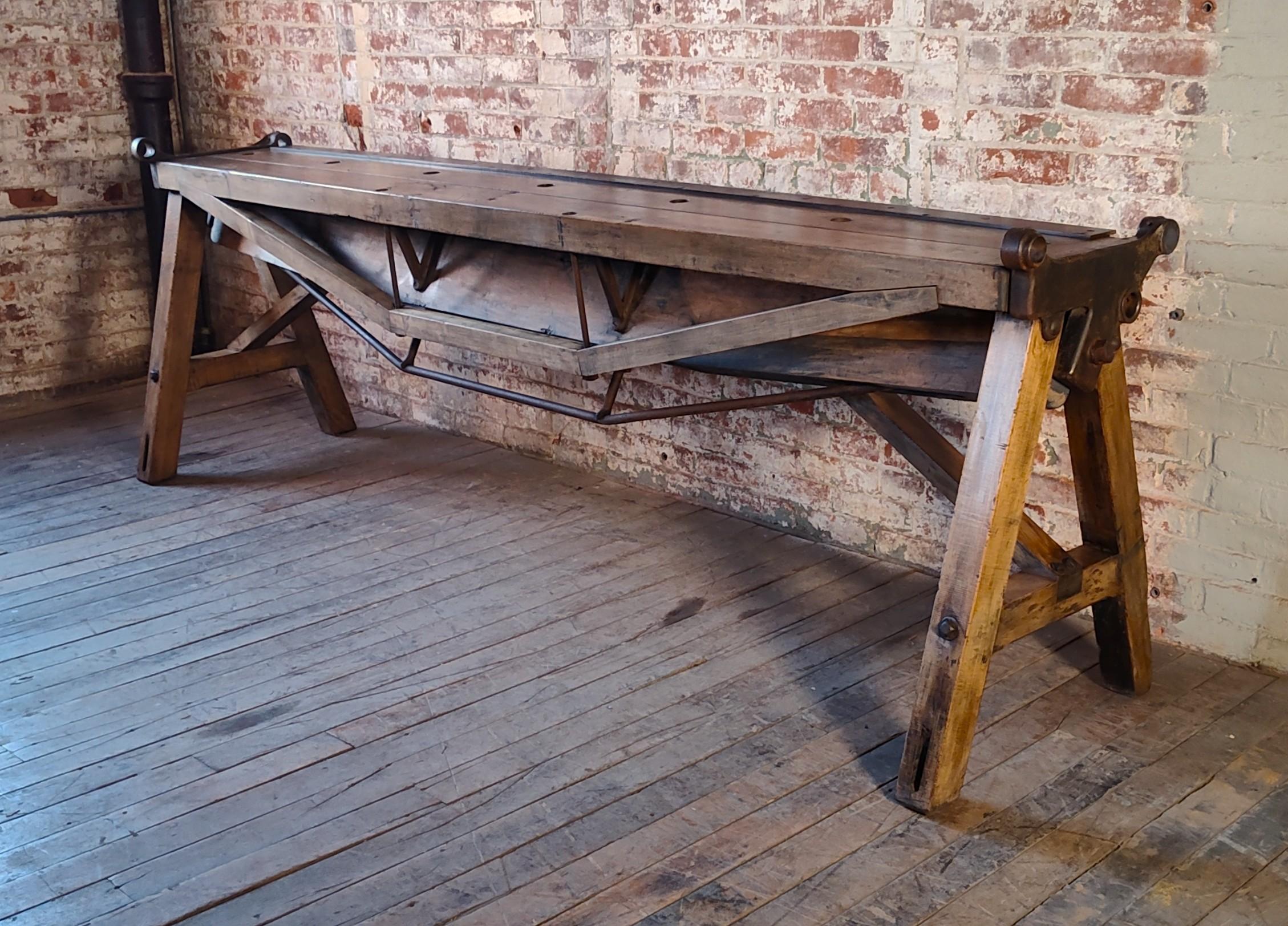 Américain Console/table de canapé industrielle ancienne en vente