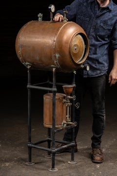 Antique Industrial Copper Pressure Vessel Apparatus