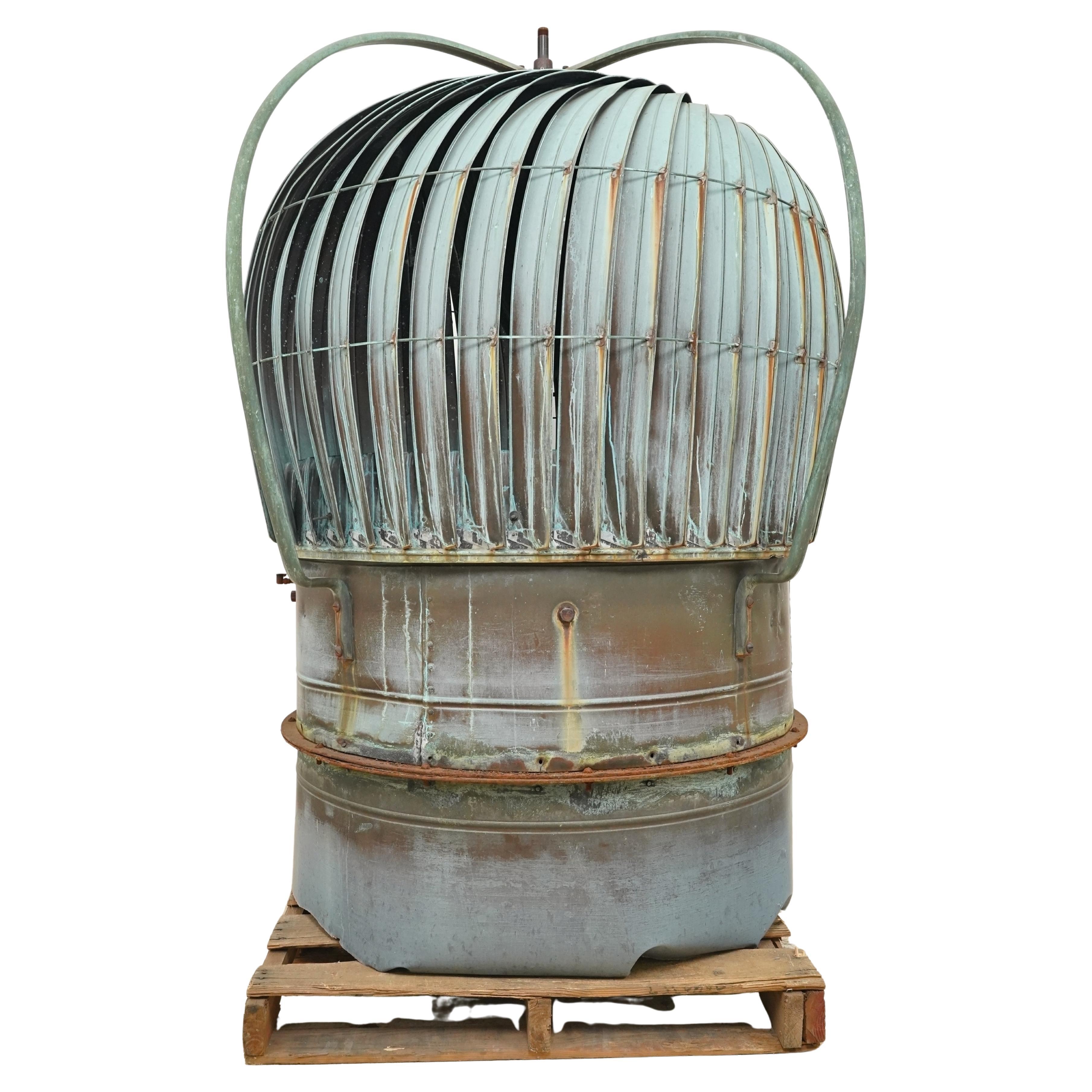 Antique Industrial Copper Roof Wind Turbine Ventilator For Sale