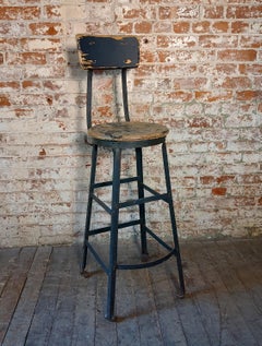 Antique Industrial Drafting / Bar Stool