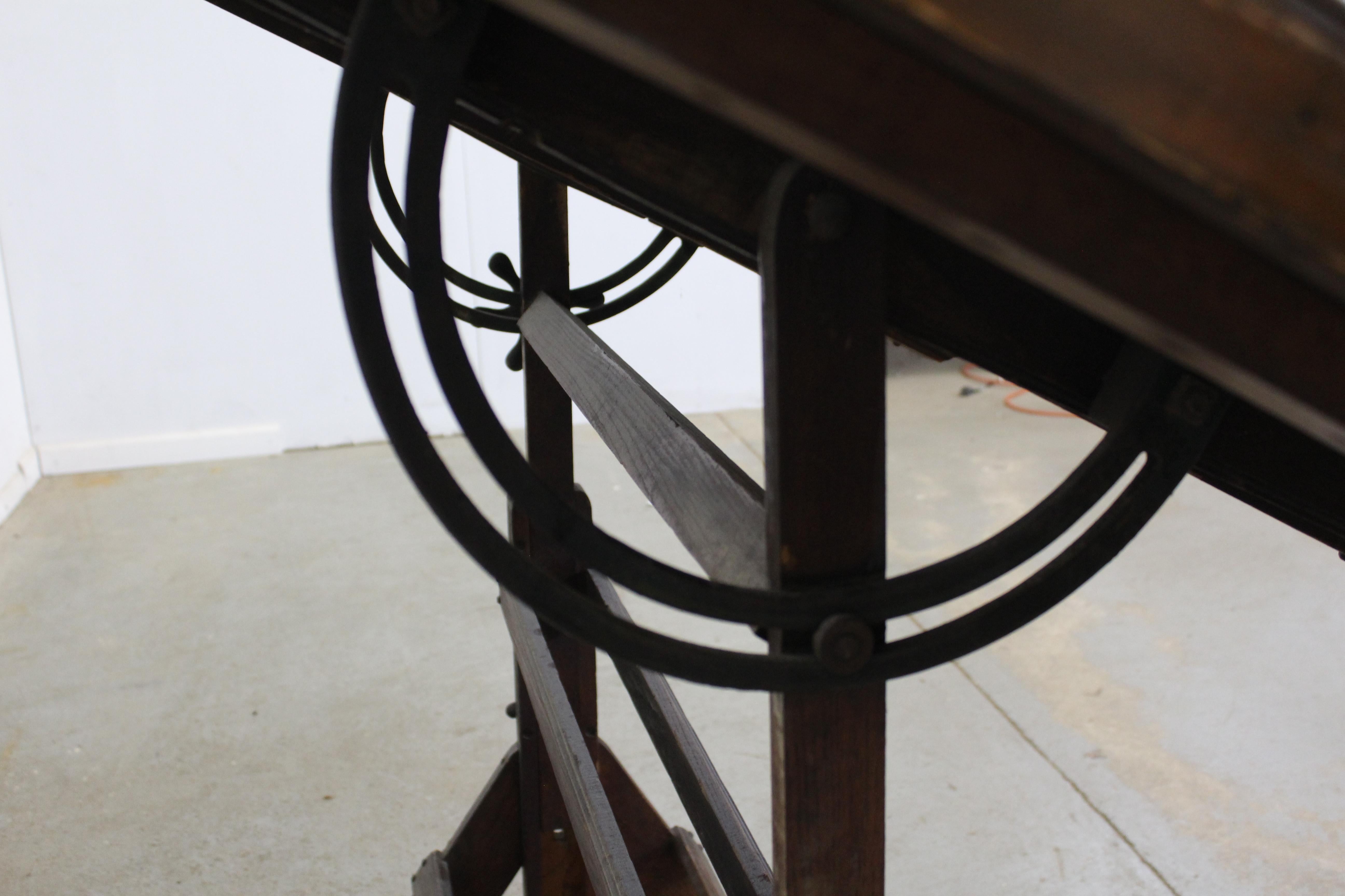 20th Century Antique Industrial Drafting Table