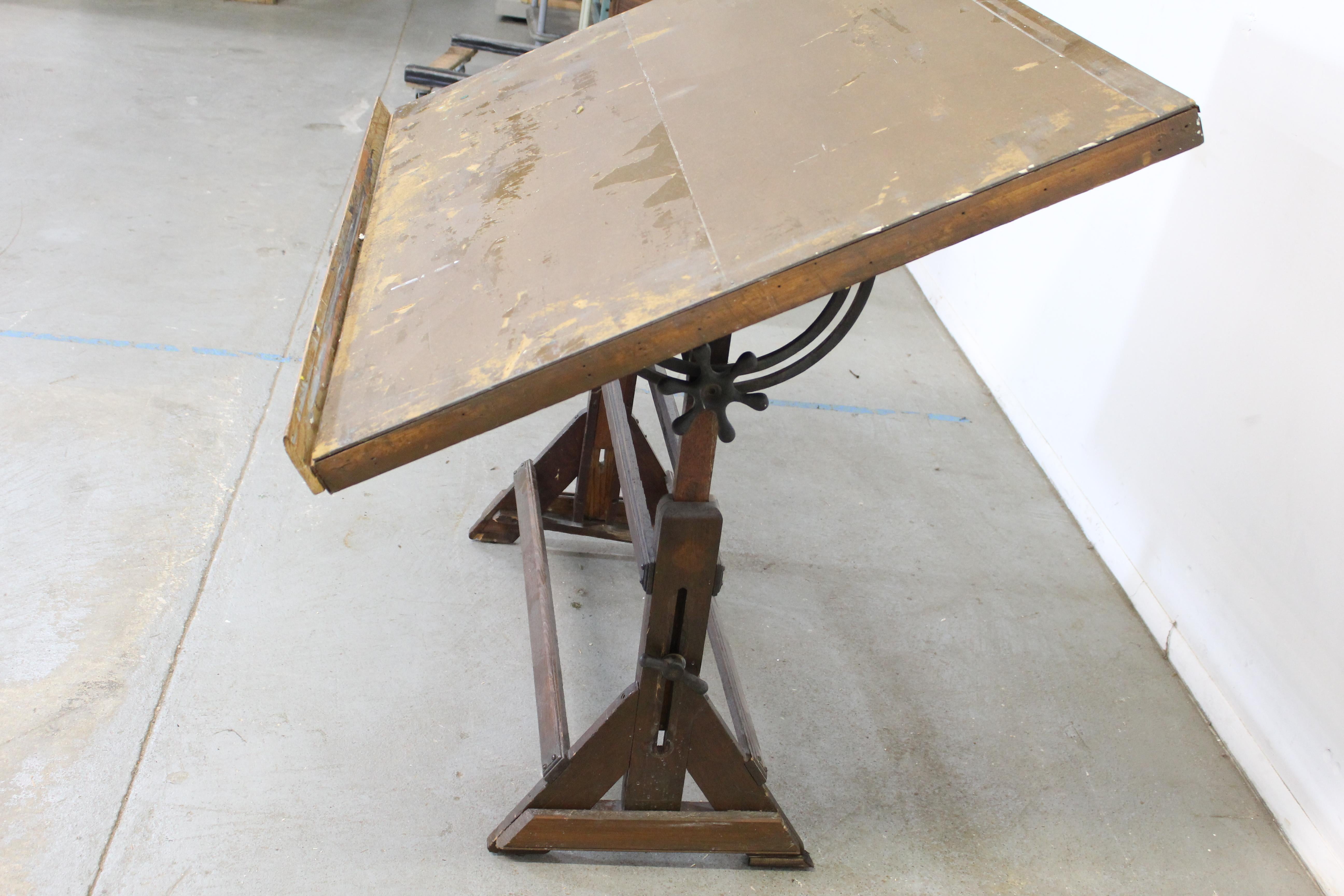Antique Industrial Drafting Table 2