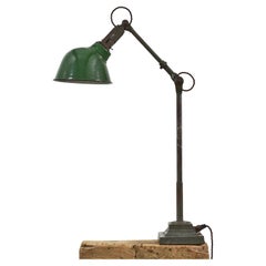 Lampe de bureau industrielle ancienne Dugdills, années 1930