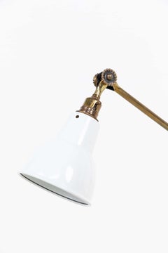Antique Industrial Early Brass Dugdills Adjustable Desk Table Lamp, c.1920