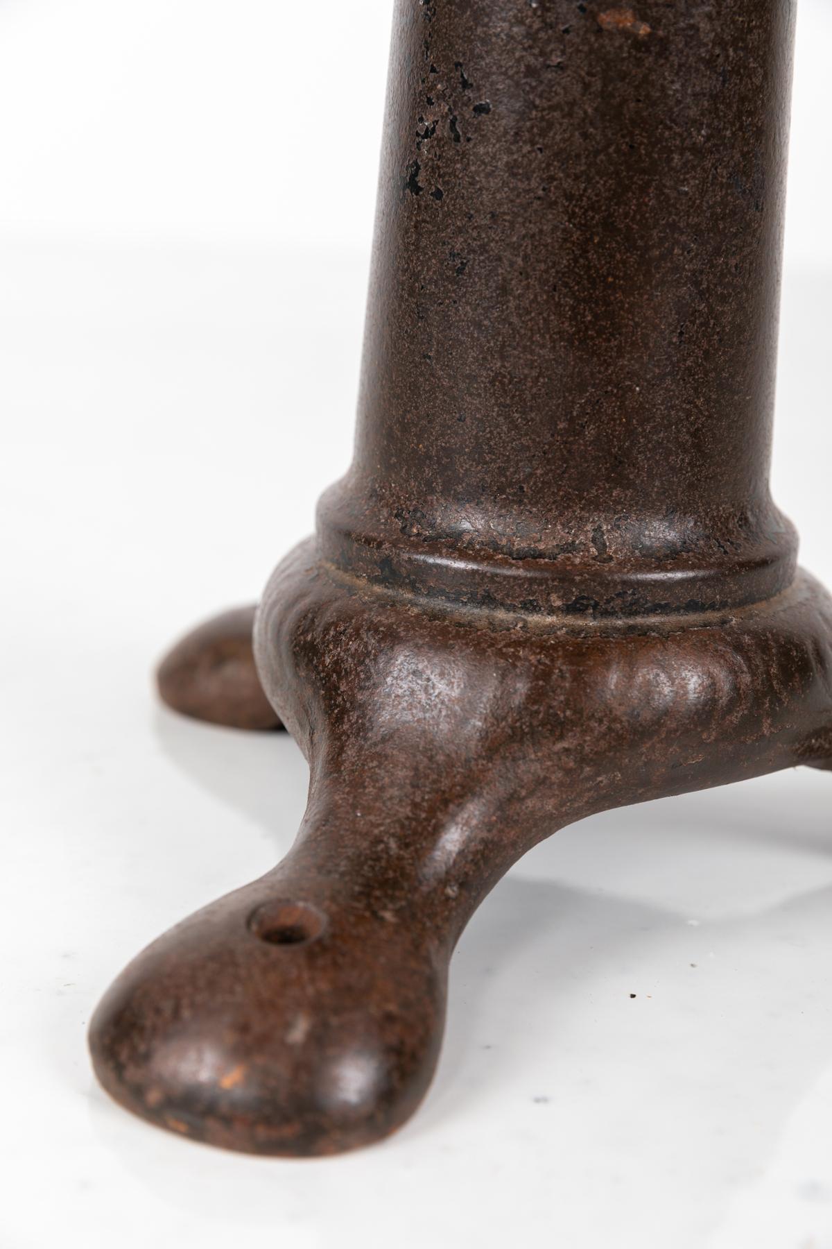 20th Century Antique Industrial Early Claw Foot Simanco Singer Factory Stool, C.1900