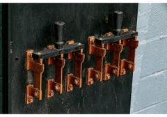 Antique Industrial Era Copper Three Blade Knife Switch Board