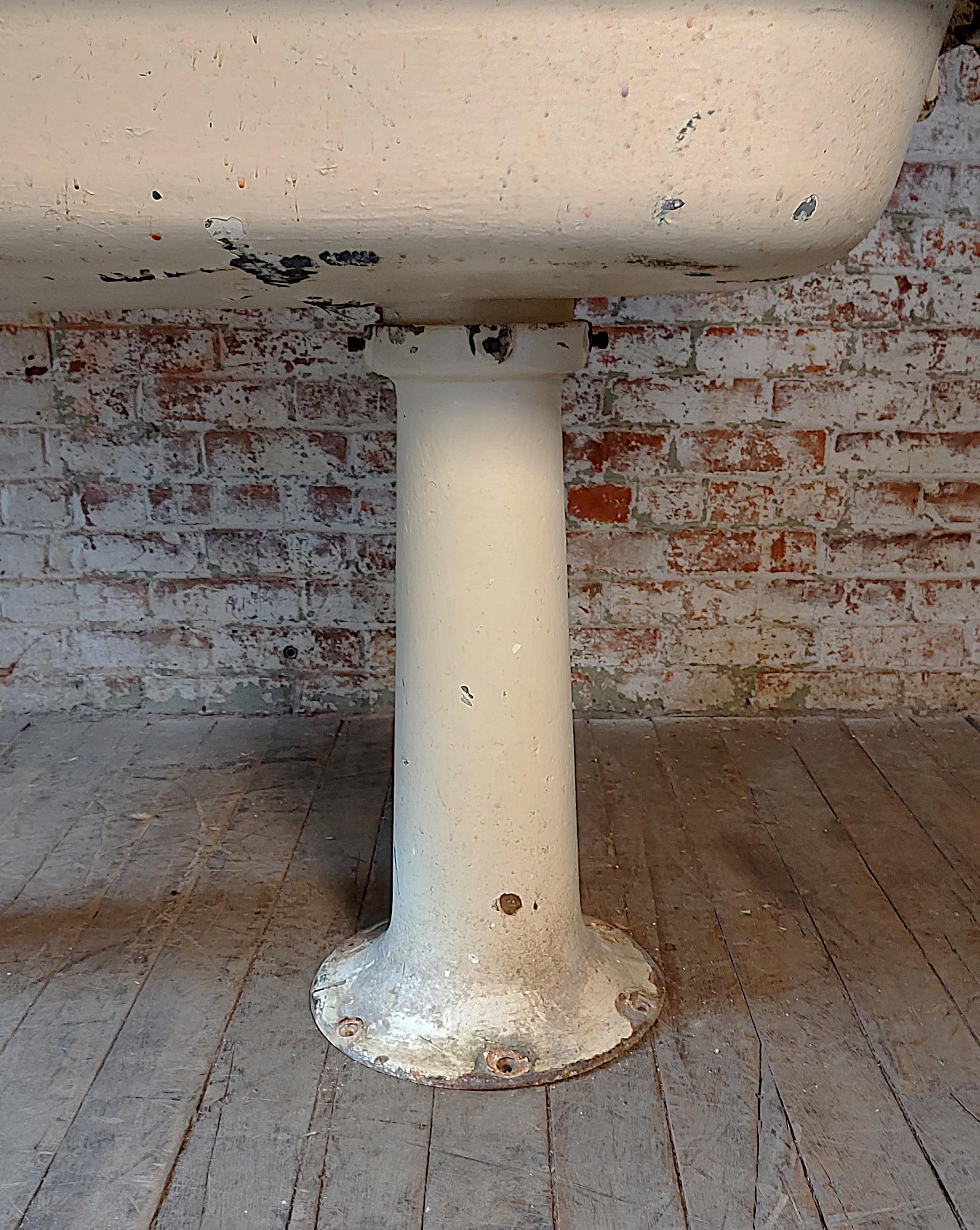 Antique Industrial Factory Trough Sink For Sale 11