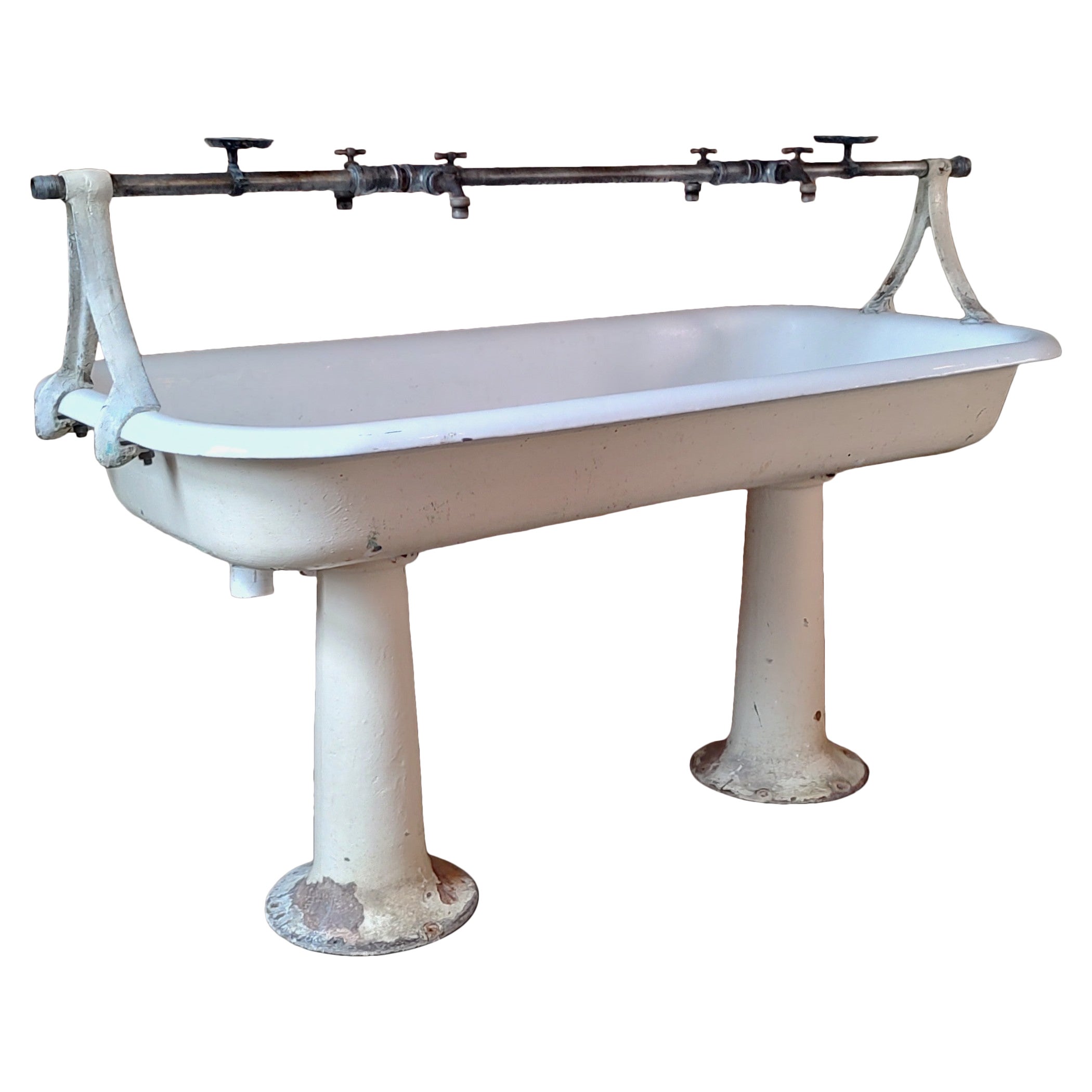 Antique Industrial Factory Trough Sink For Sale