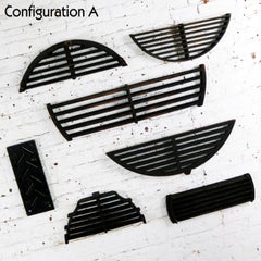 Antique Industrial Foundry Patterns for Molds Handmade Wood Set of Seven – Grp 2