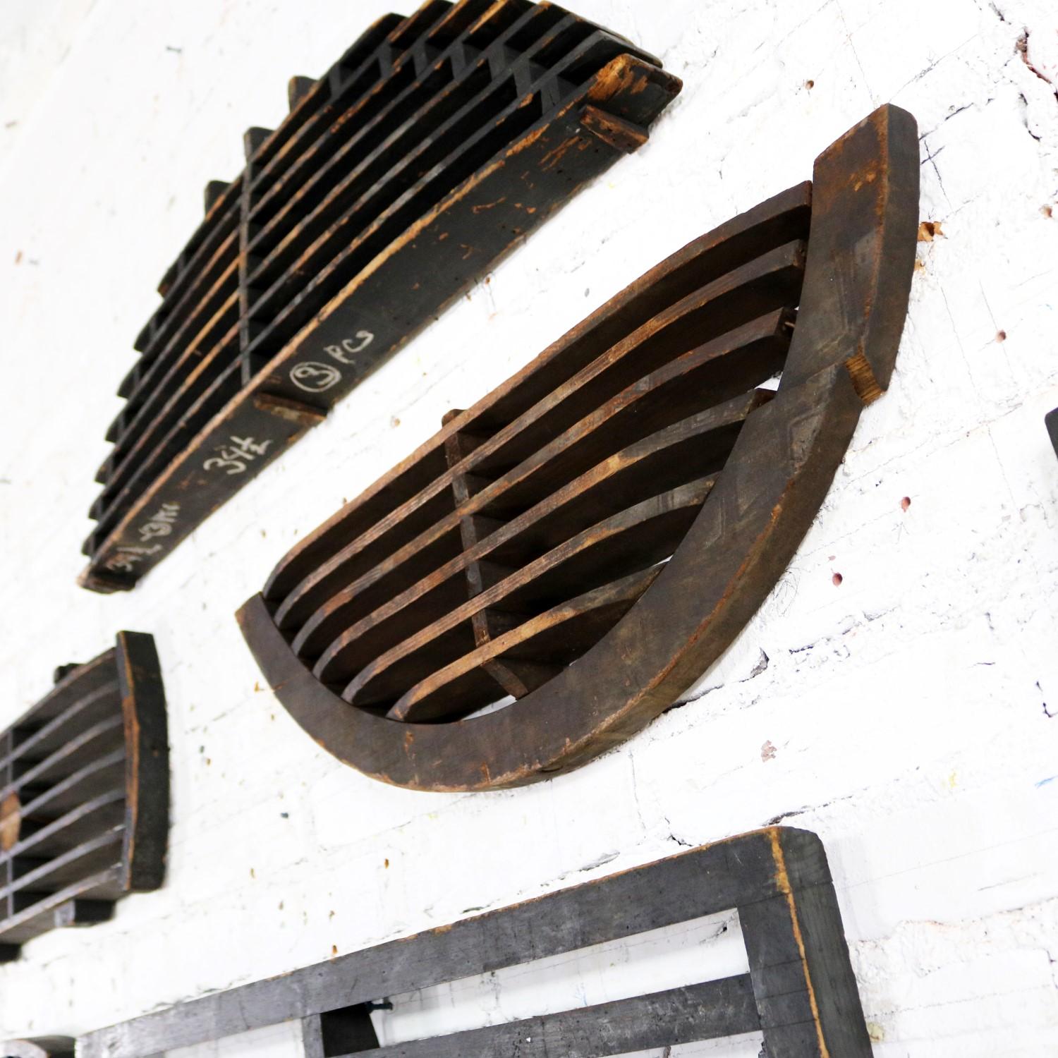 Ensemble de six motifs de fonderie industrielle ancienne pour moules en bois faits à la main, lot de 9 en vente 1