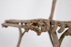 Antique Industrial French 'Arras' Region Blacksmith Made Wrought Iron Chair 1900