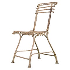 Antique Industrial French 'Arras' Region Blacksmith Made Wrought Iron Chair 1900