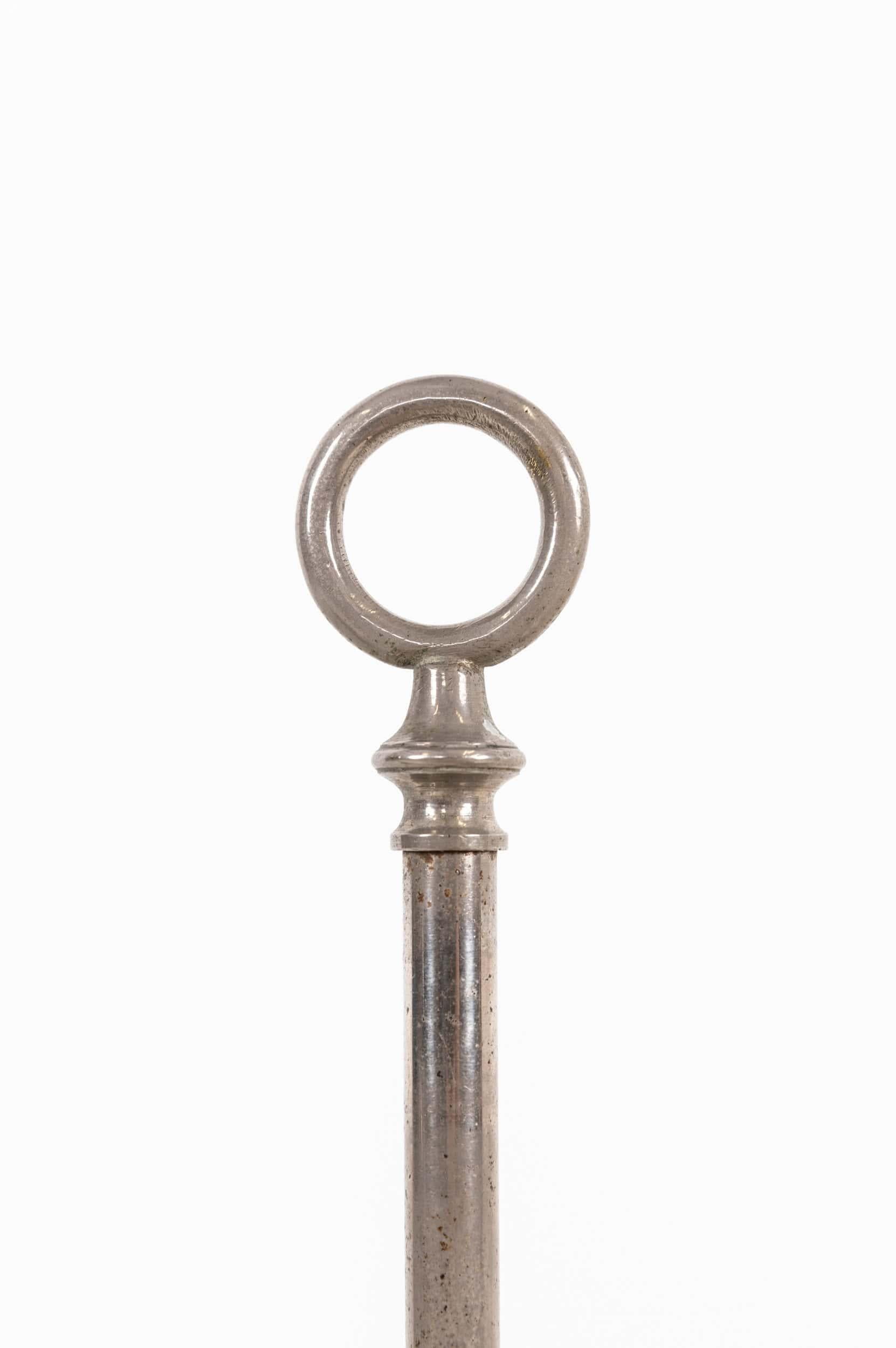 Ancienne lampe de bureau industrielle française du début du 20e siècle en nickel Holophane c.1915 État moyen - En vente à London, GB