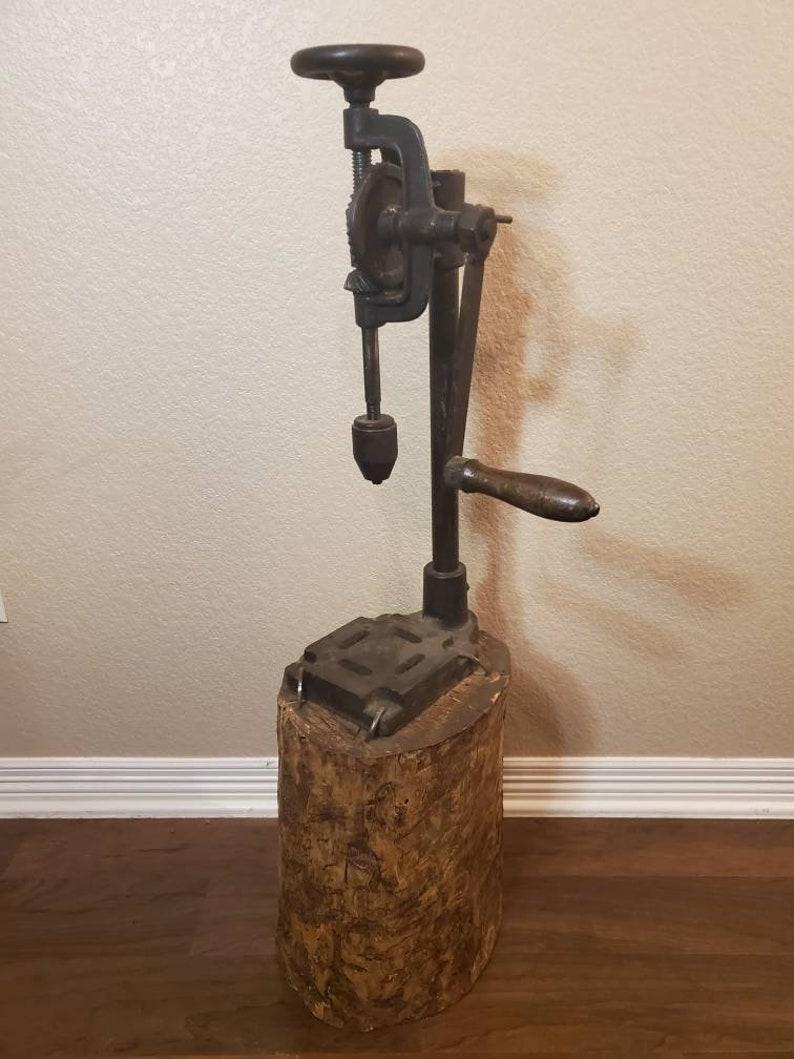 antique hand crank drill press for sale