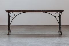Antiker industrieller Eisenkonsolentisch aus Frankreich, CIRCA 1920