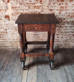Antique Industrial Island / Bar Rolling Table