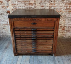 Antique Industrial Kitchen Island / Display Table