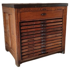 Antique Industrial Kitchen Island / Display Table