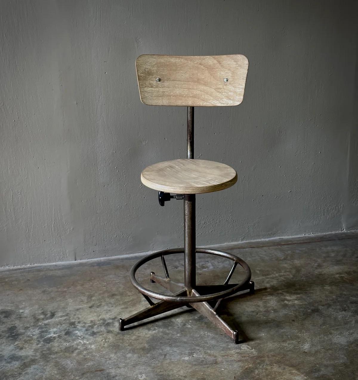 antique metal high chair