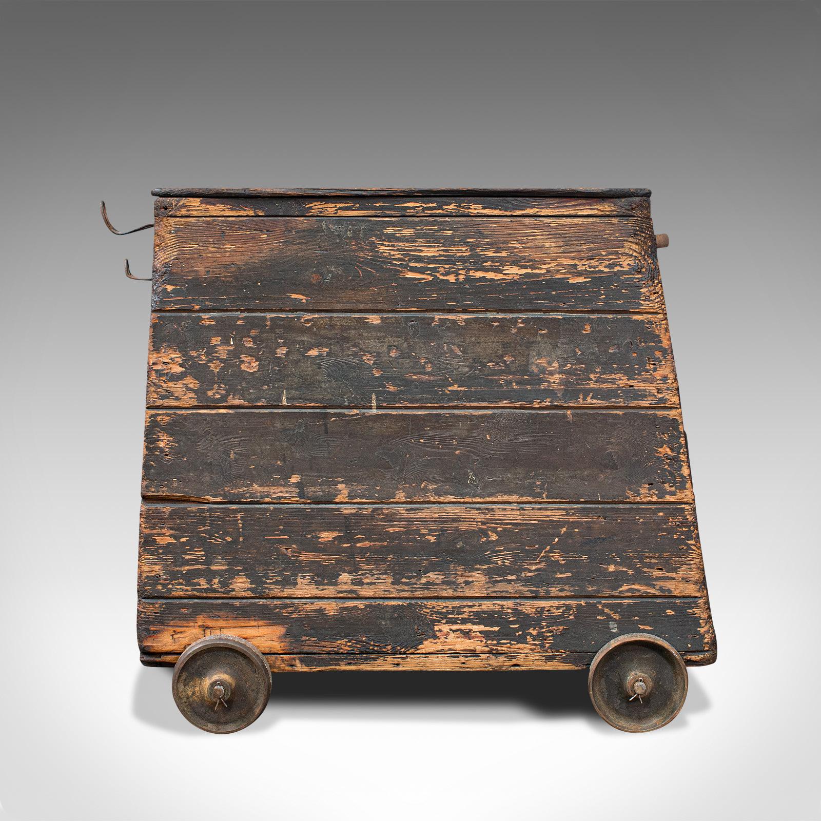 Pine Antique Industrial Machinist's Truck, English, Trolley, Kitchen, Wine, Victorian For Sale