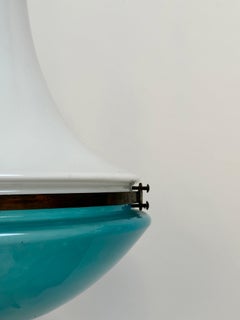 Antique Industrial Opaline Siemens Peter Behrens Daylight Ceiling Pendant Light