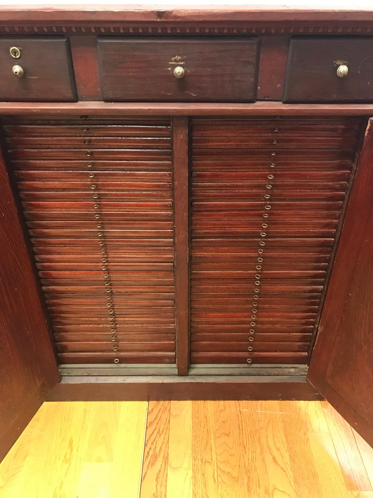 Antique Industrial Printers Flat File Map Cabinet For Sale ...