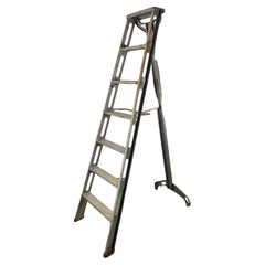 Antique Industrial Professional Painters Ladder, Modernist Design