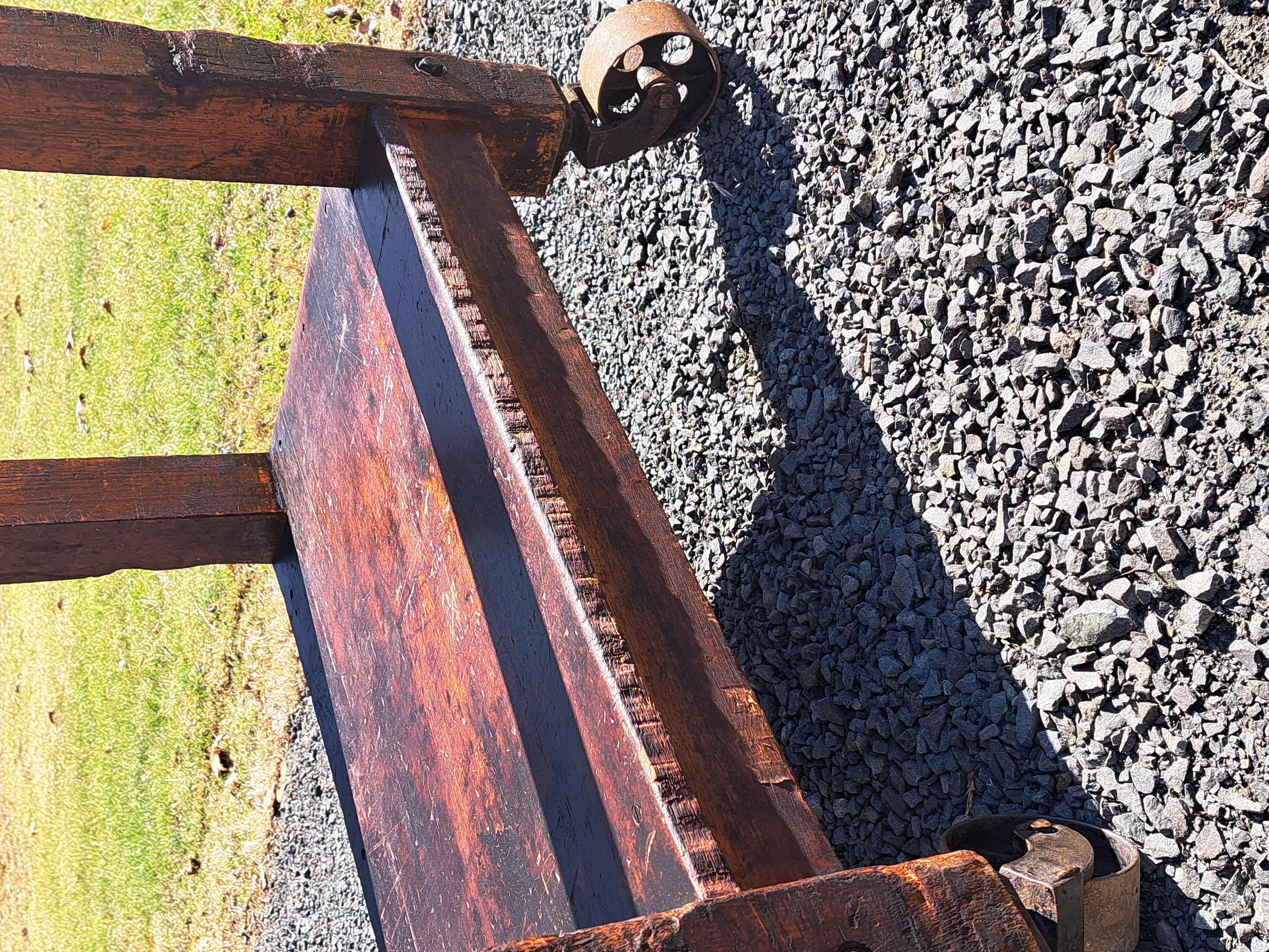 Mesa de trabajo rodante industrial antigua Isla de cocina Carrito de bar en venta 4