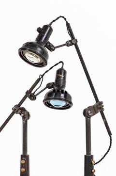 Antique Industrial Simanco Singer Machinist Table Desk Lamp Light, C.1930