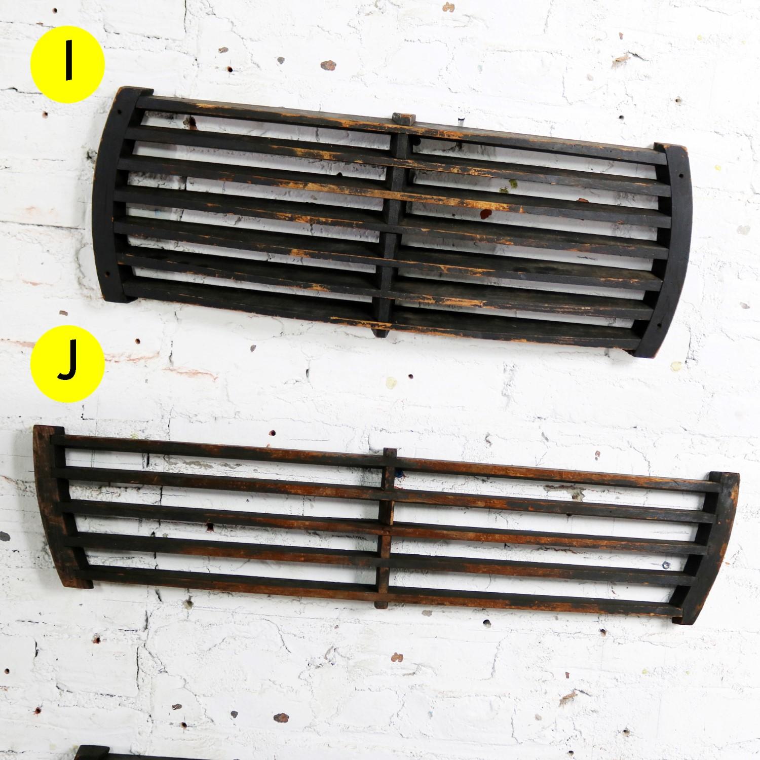 Antique Industrial Slatted Foundry Patterns Handmade Wood Wall Sculpture, Grp 4 For Sale 7