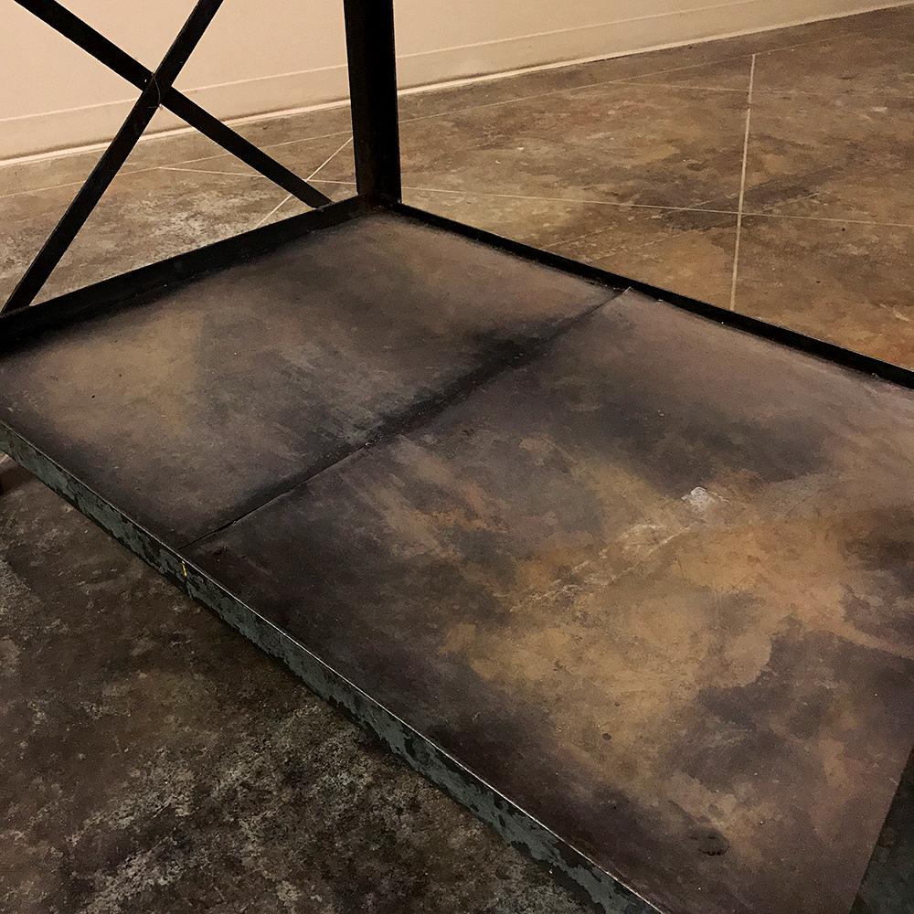 Antique Industrial Steel Cart ~ Table For Sale 3