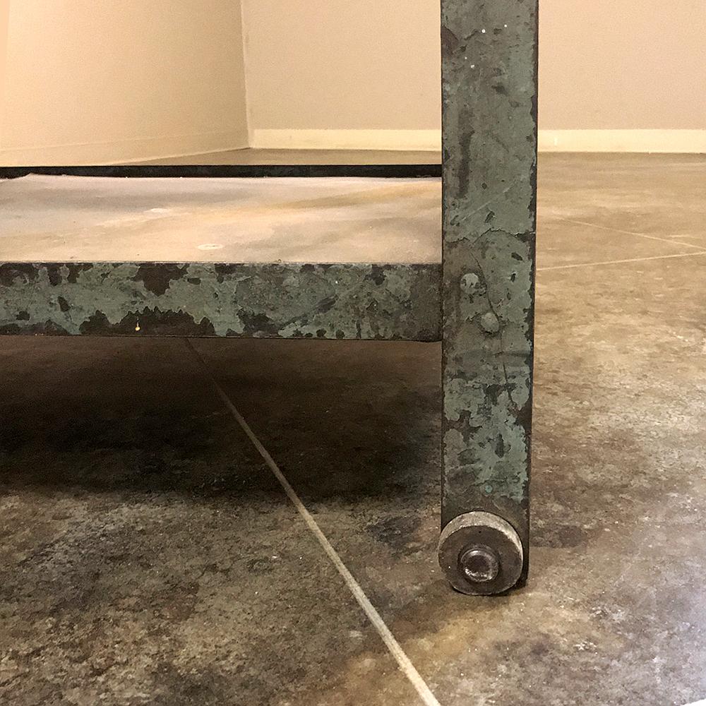 Antique Industrial Steel Cart ~ Table For Sale 2
