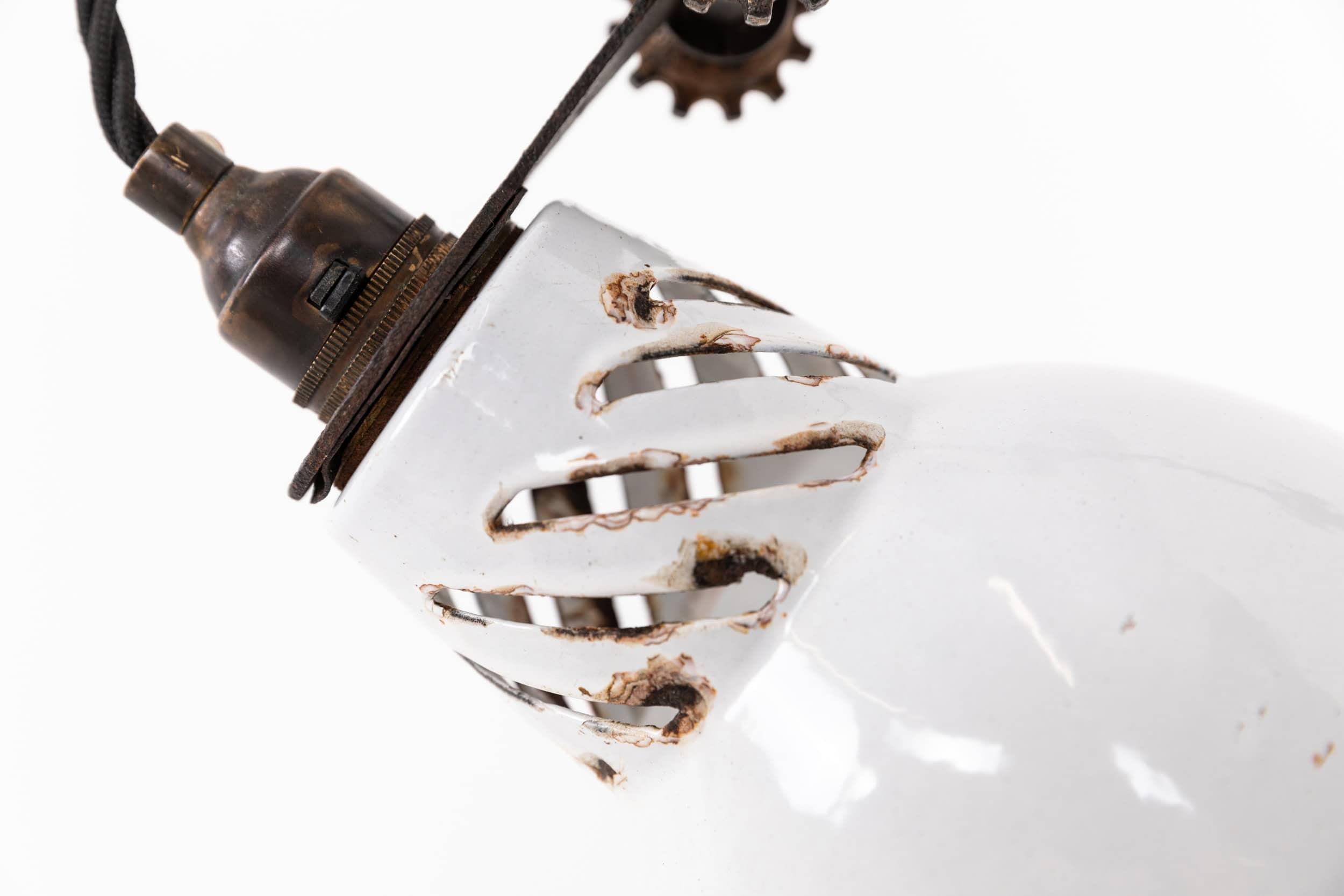 Anglais Lampe de bureau industrielle ancienne Dugdills Machinist, vers 1910 en vente