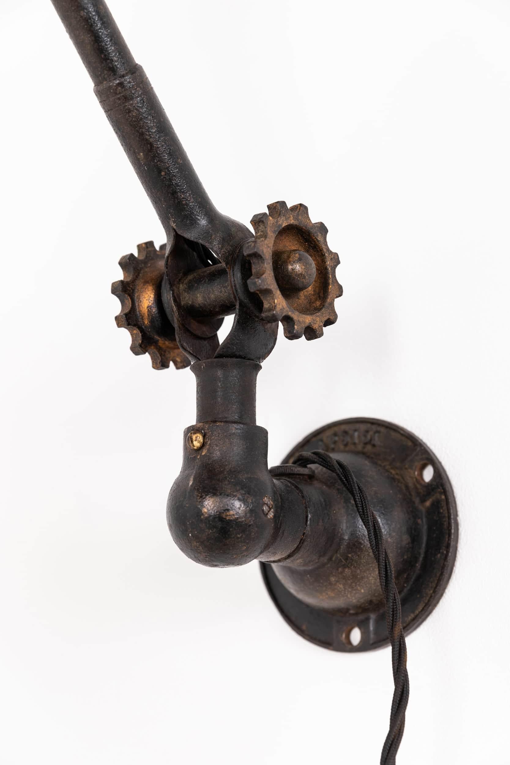 Acier Lampe de bureau industrielle ancienne Dugdills Machinist, vers 1910 en vente