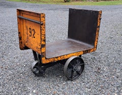 Antique Industrial Steel Mill Cart #192