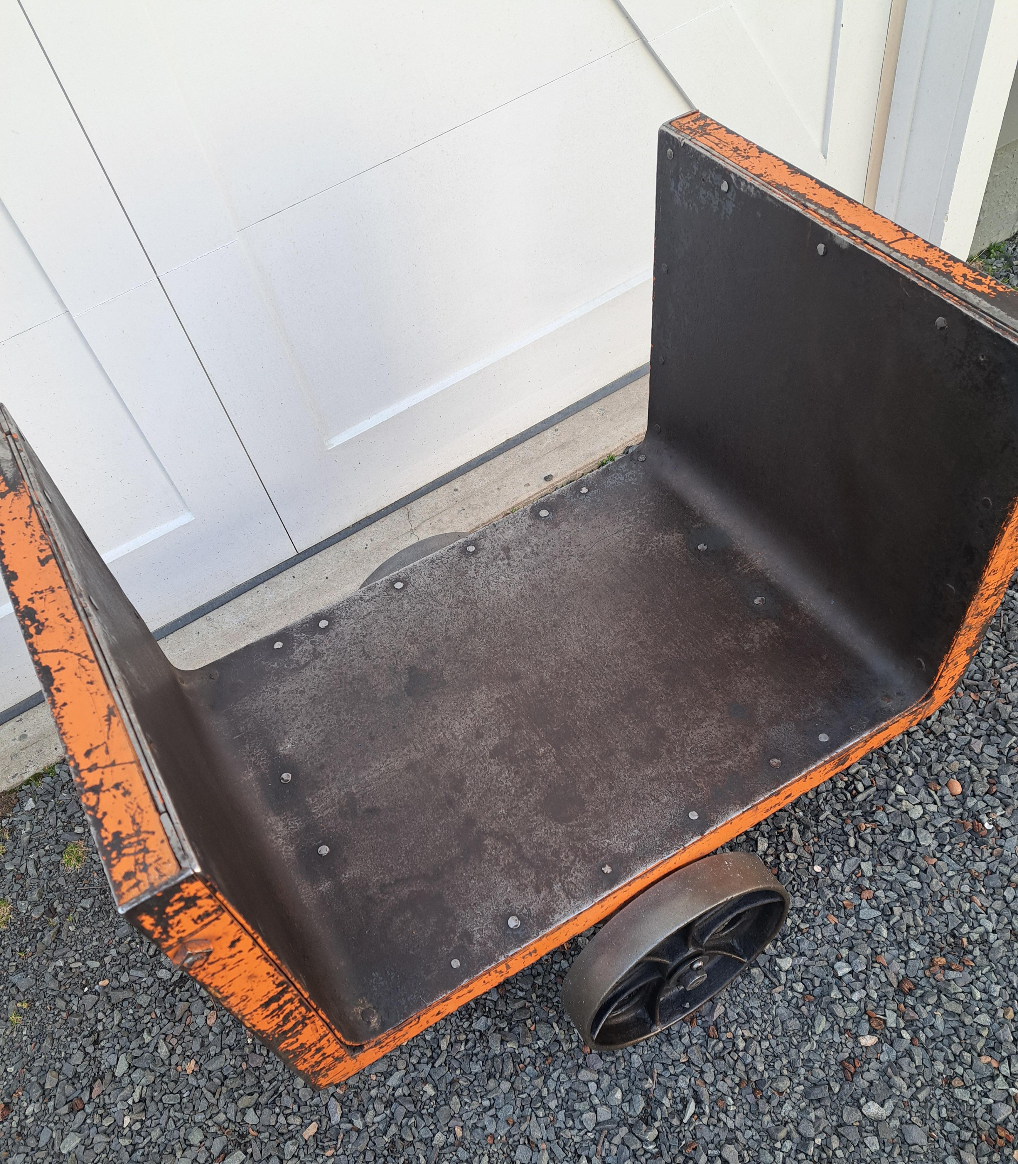 Early 20th Century Antique Industrial Steel Mill Cart #195 For Sale