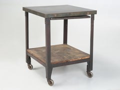 Antique Industrial Table ideal as End Table, Small Kitchen Island or Side Table