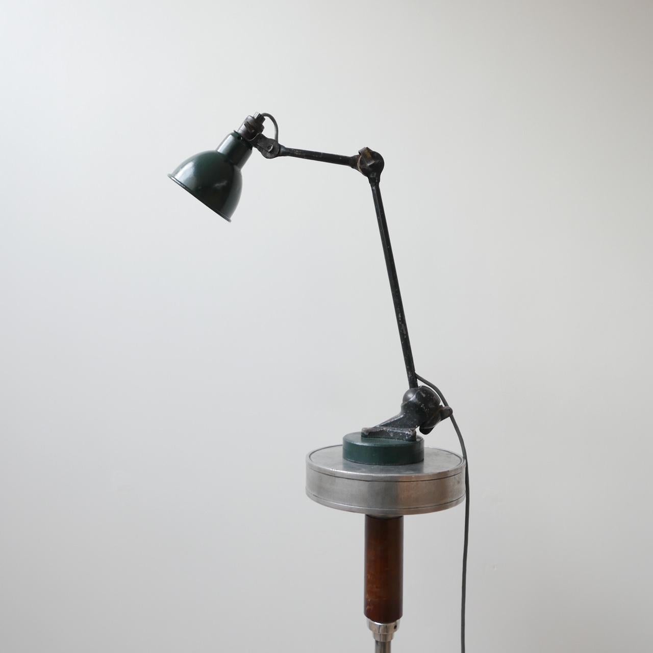 Antique Industrial Table or Wall Lamp by Bernard-Albin Gras 3