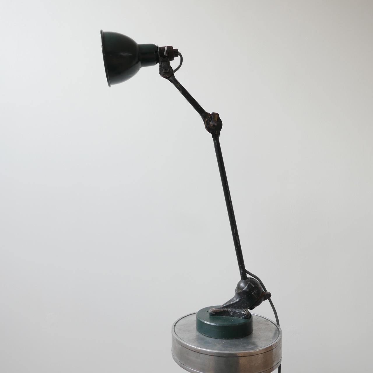 A rare industrial original lamp by French design legend Bernad-Albin Gras, 

circa 1950s. 

Likely repainted at some point (priced accordingly). 

Originally a wall light which has been tastefully mounted on a metal base so it can be used as a