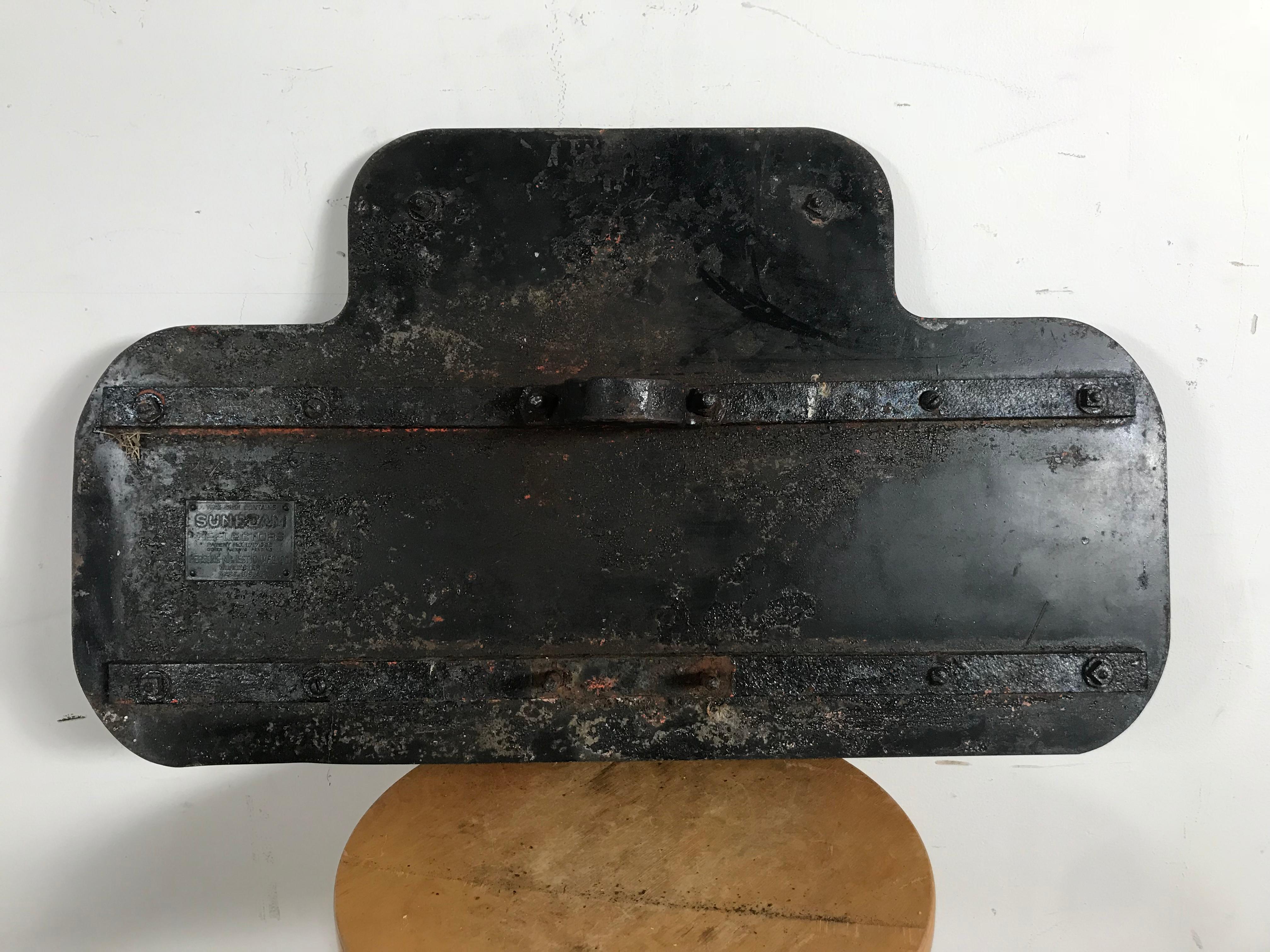 Antique Industrial Traffic Control Road Sign 