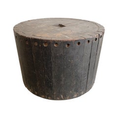 Antique Industrial Wheel Table