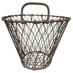Antique Industrial Wire Basket