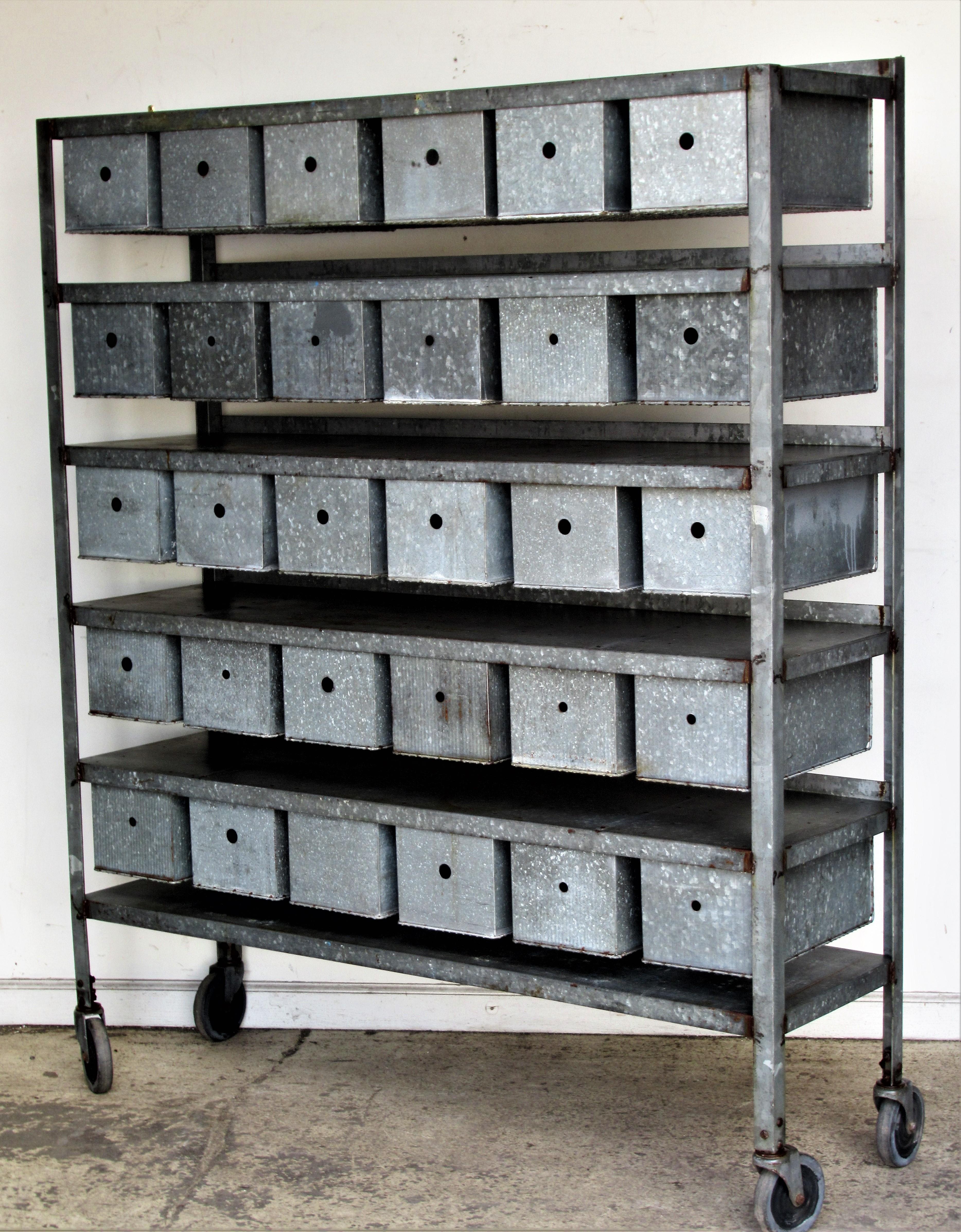 Antique Industrial Wire Basket Storage System by Norwich Wire Works 6