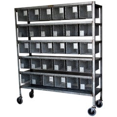 Used Industrial Wire Basket Storage System by Norwich Wire Works