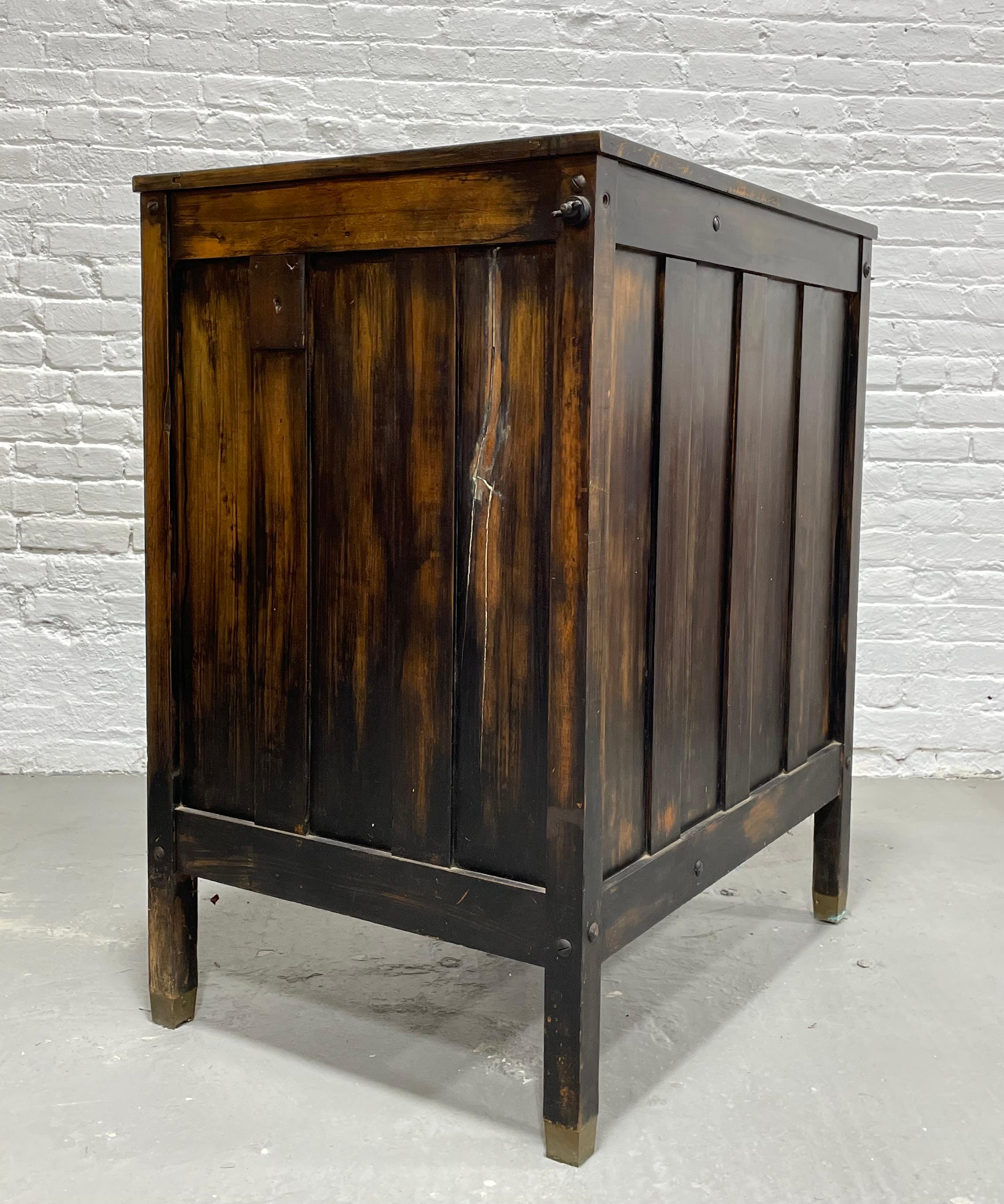 Antique INDUSTRIAL Wooden WORKBENCH CABINET, c. 1920’s For Sale 13